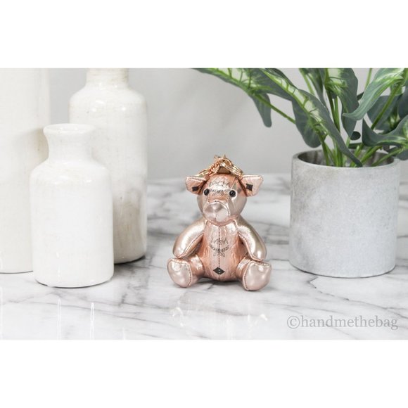 MCM | Accessories | Nwt Mcm Leather Champagne Gold Logo